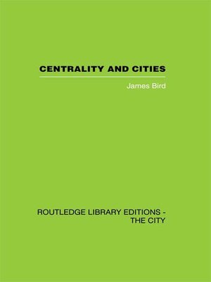 cover image of Centrality and Cities